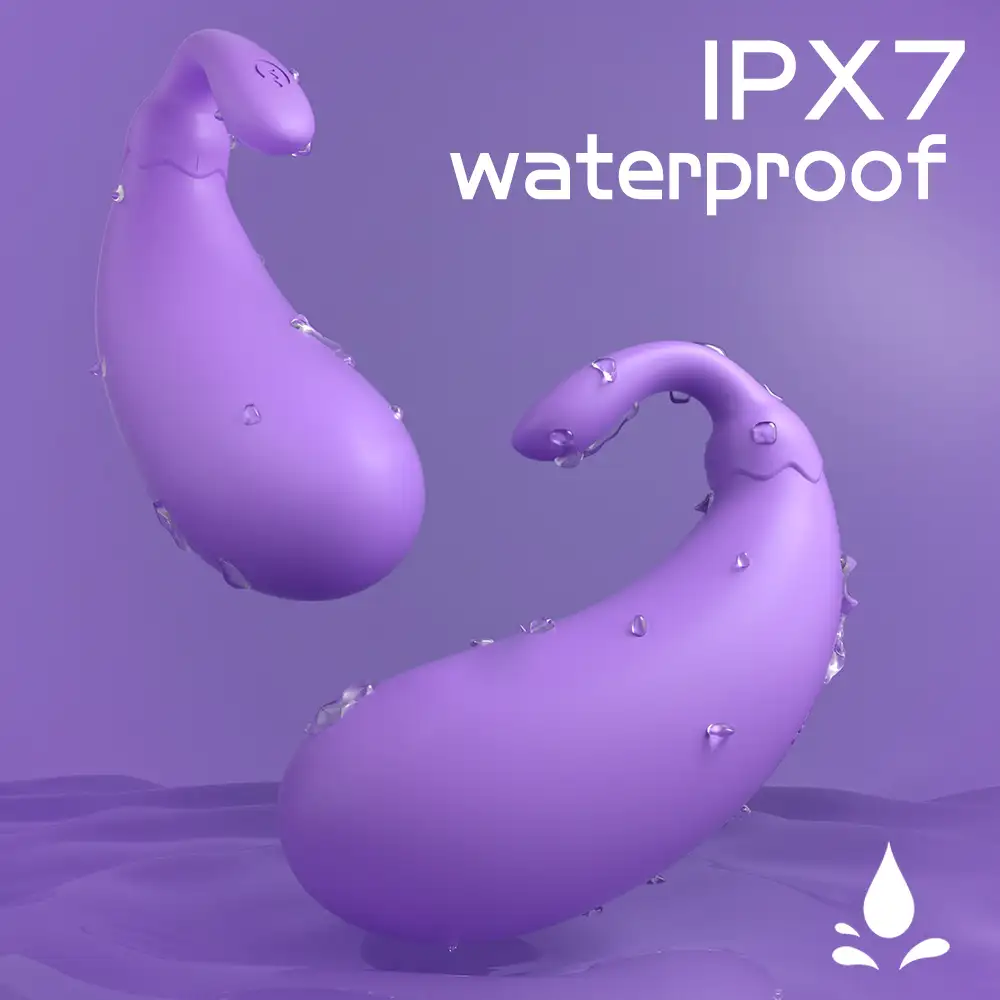 Shopicat Mini Eggplant Remote Control Dual Stimulation Love Egg vibrator-4