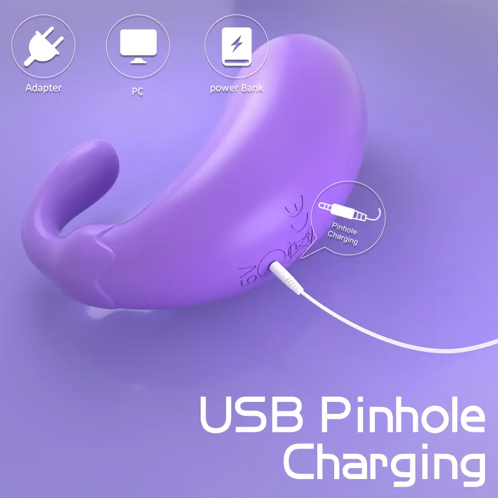 Shopicat Mini Eggplant Remote Control Dual Stimulation Love Egg vibrator-6