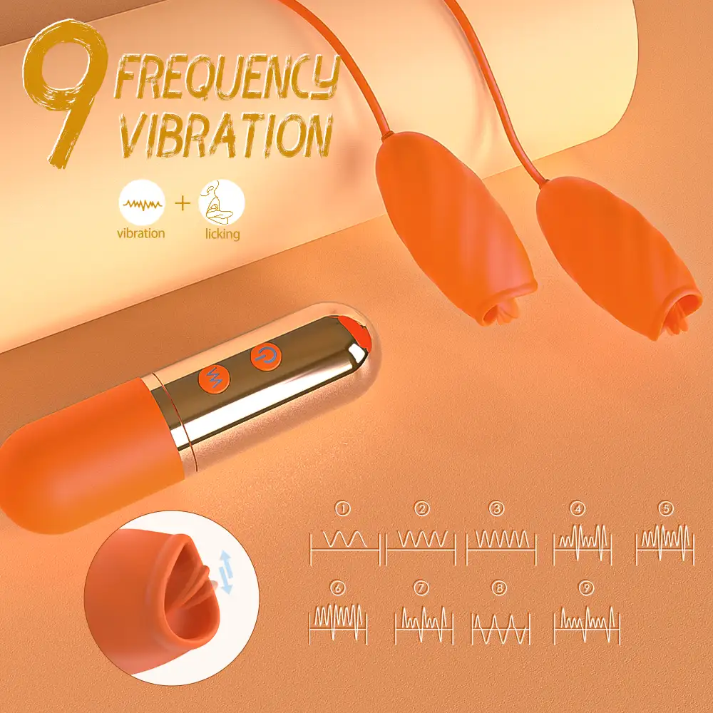 Shopicat Magic Bean 5 Rechargeable Dual Silicone Egg Vibrators with Licking Action-2