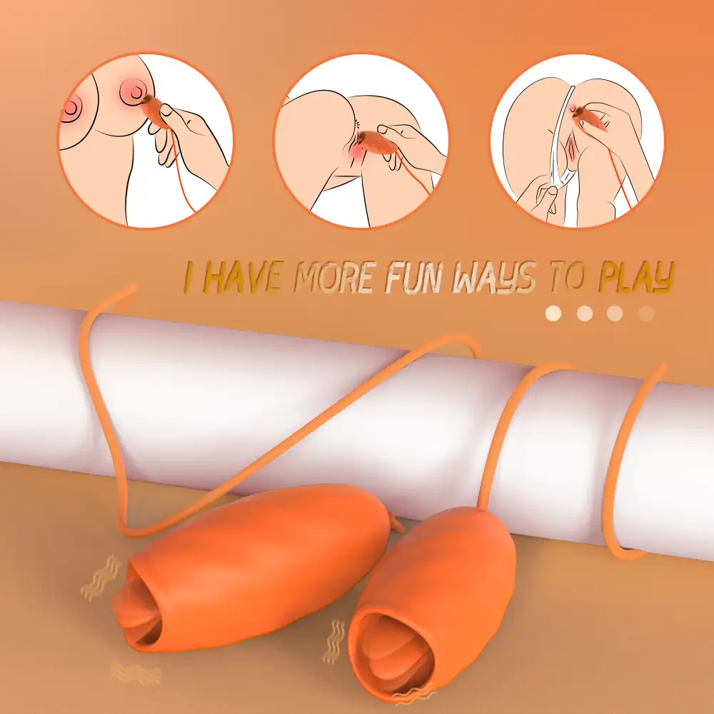 Shopicat Magic Bean 5 Rechargeable Dual Silicone Egg Vibrators with Licking Action-7