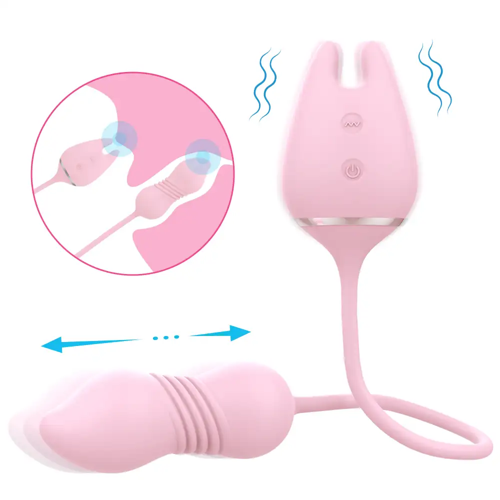 Shopicat Wonder lady Thrusting and Vibrating Dual Stimulation Bullet Vibrator-10