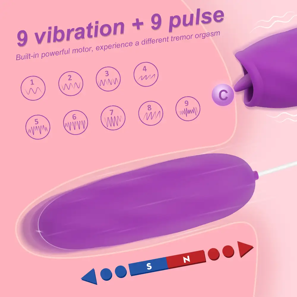 Shopicat Lycoris All-in-One Licking & Vibration Bullet Vibrator with Dual Stimulation-4