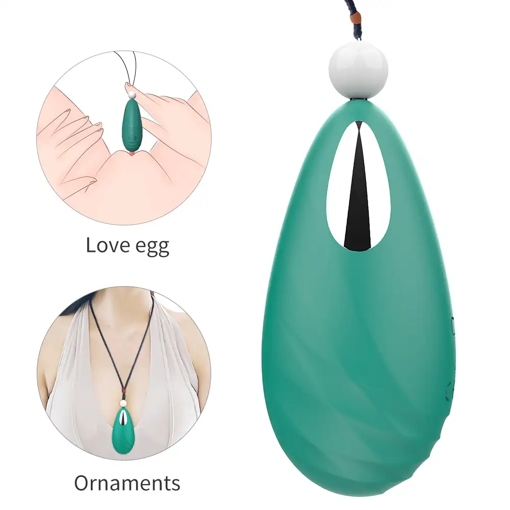 Shopicat Beryl High-Powered Egg Vibrator in a Green Pendant Design