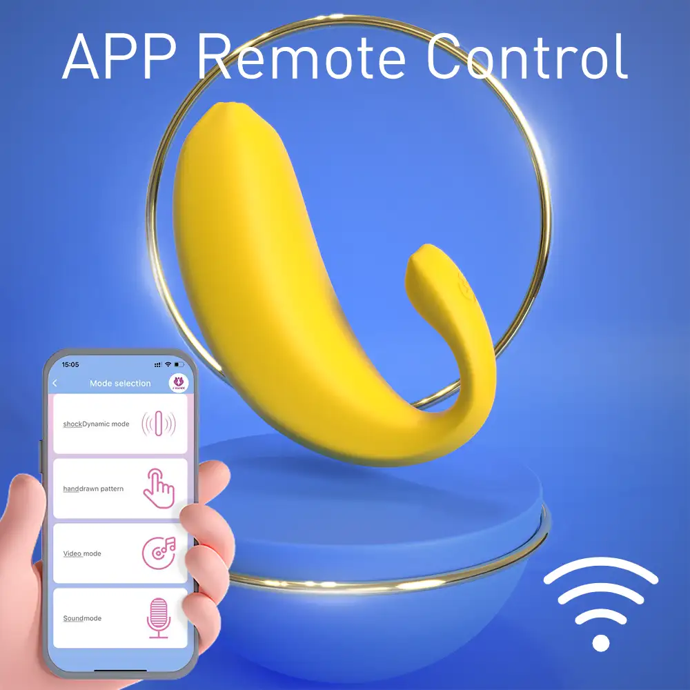 Shopicat Banana App Controlled Rechargeable Egg Vibrator and Clitoral Stimulator-3