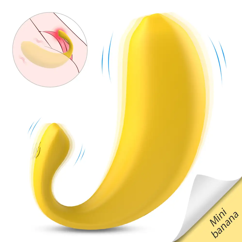 Shopicat Banana Rechargeable Egg Vibrator and Clitoral Stimulator