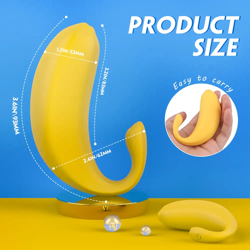 Shopicat Banana Rechargeable Egg Vibrator and Clitoral Stimulator-4